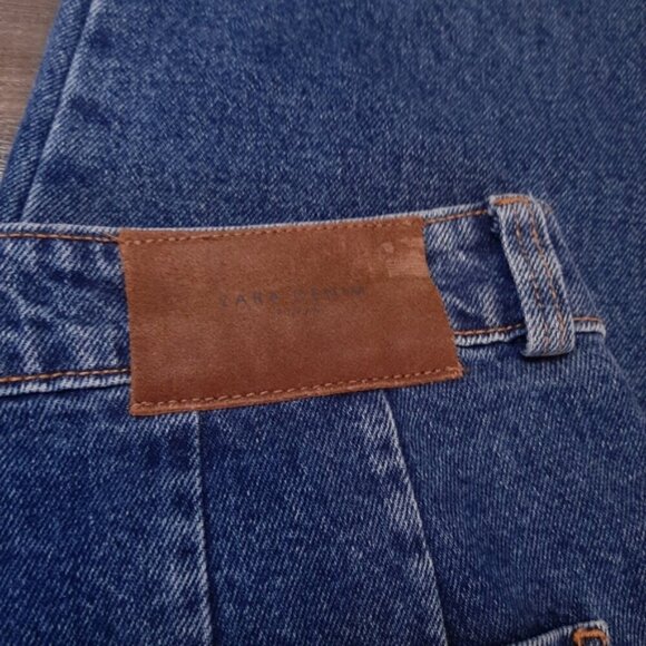 Zara High Waist Mom Jeans Pleated 80s Style Tapered Leg Cropped Ankle Denim - Picture 12 of 13